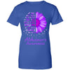 Being Strong Daisy Flower Purple Alzheimer's Awareness T-Shirt & Hoodie | Teecentury.com