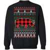 Rhino Red Plaid Ugly Christmas Sweater Funny Gifts T-Shirt & Sweatshirt | Teecentury.com