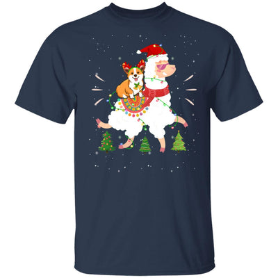 Funny Corgi Riding Llama Christmas Xmas Gifts T-Shirt & Hoodie | Teecentury.com