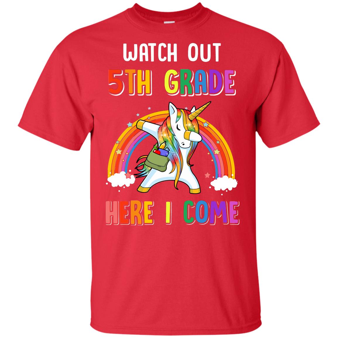 5th Grade Here I Come Unicorn Back To School Youth Youth Shirt | Teecentury.com