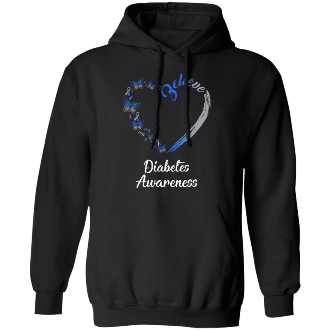 Butterfly Believe Diabetes Awareness Ribbon Gifts T-Shirt & Hoodie | Teecentury.com