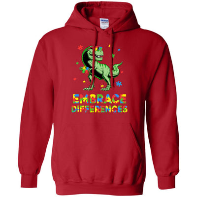 Dinosaur Puzzle Autism Awareness Embrace Differences T-Shirt & Hoodie | Teecentury.com
