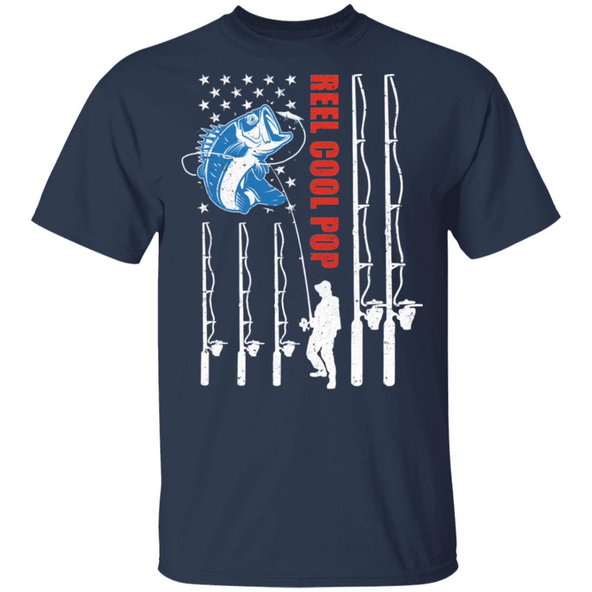 Reel Cool Pop American Flag Fish Fishing Fathers Day T-Shirt & Hoodie | Teecentury.com