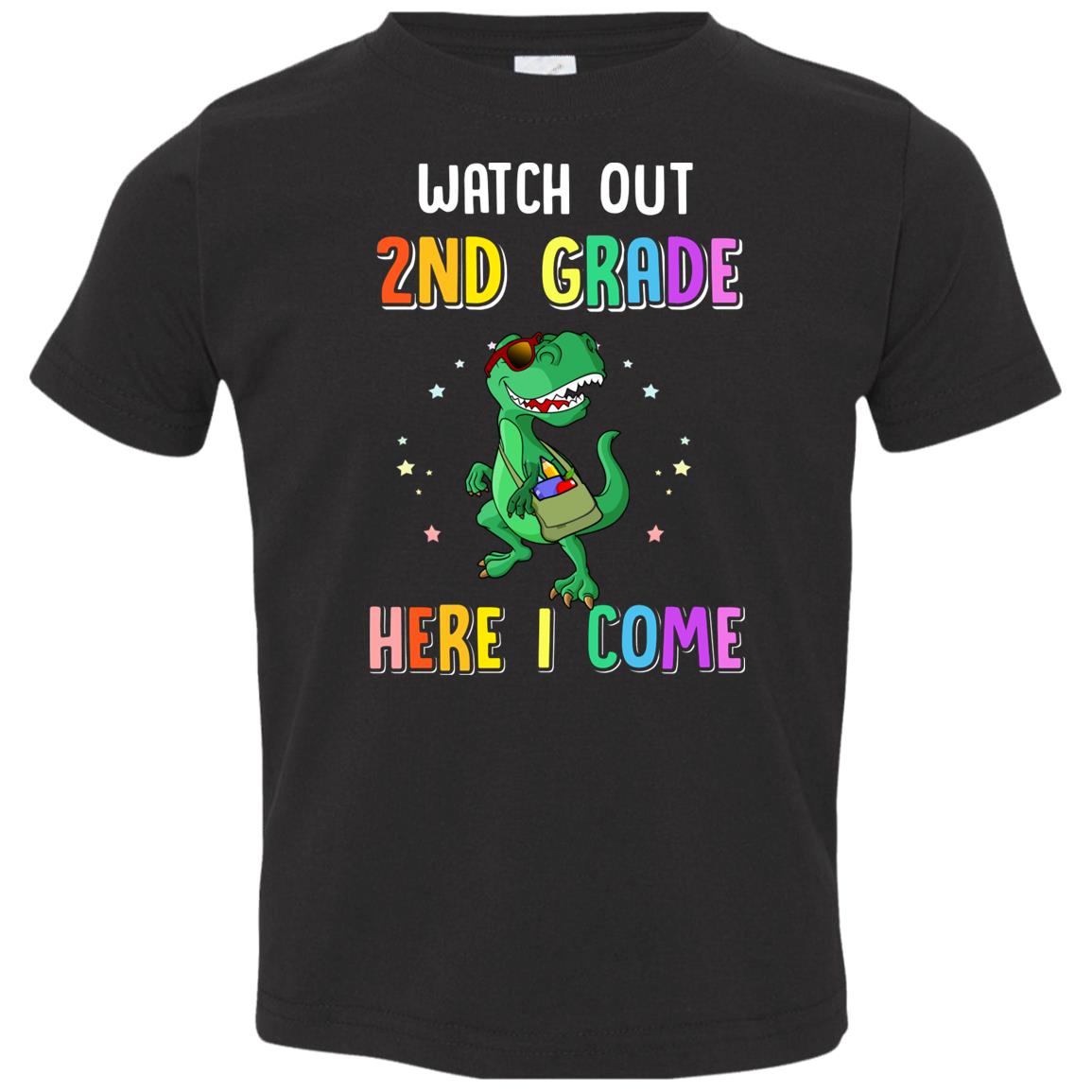 2nd Grade Here I Come Dinosaur Back To School Youth Youth Shirt | Teecentury.com