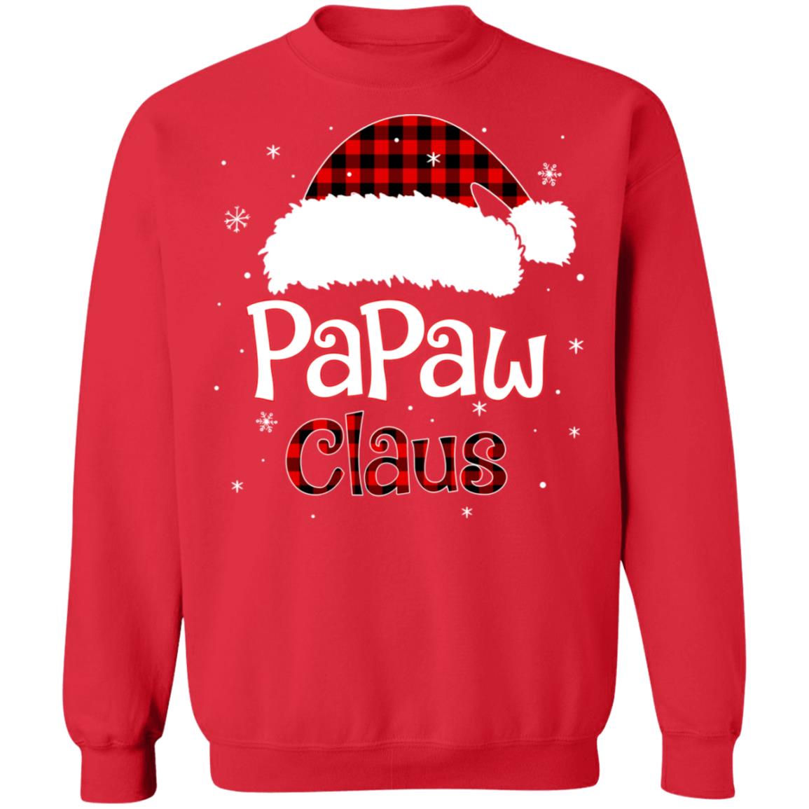 Santa PaPaw Claus Red Plaid Family Pajamas Christmas Gift T-Shirt & Sweatshirt | Teecentury.com