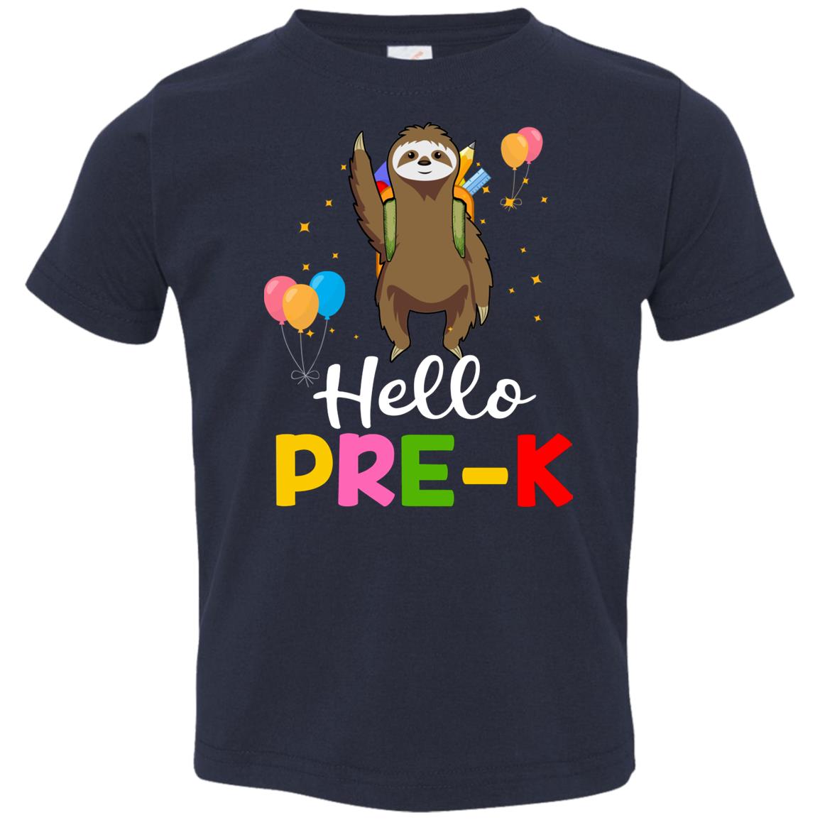 Funny Hello Pre-K Gift Back To School Sloth Gift Youth Youth Shirt | Teecentury.com