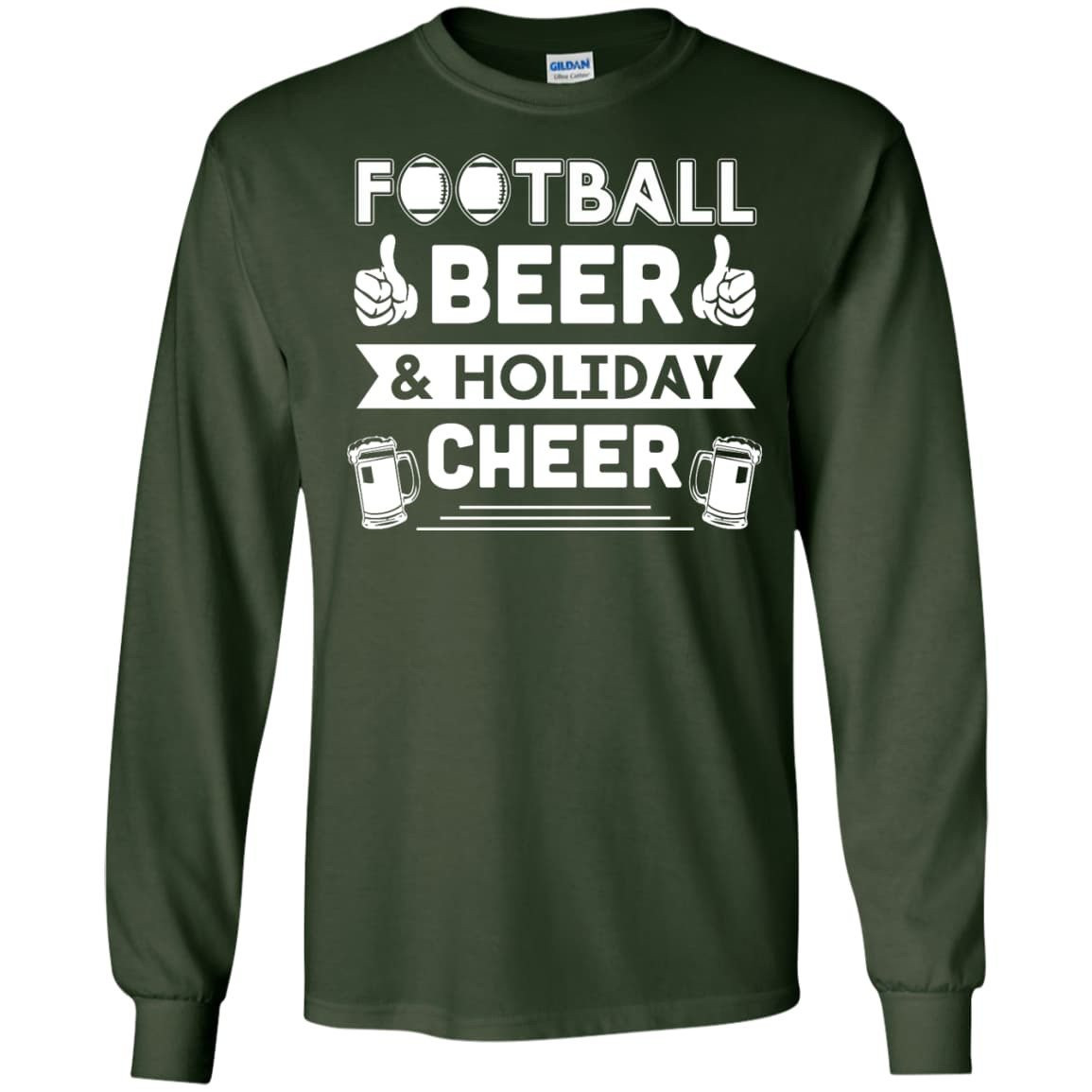 Football Beer Holiday Cheer T-Shirt & Hoodie | Teecentury.com
