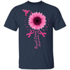 Hummingbird Sunflower Pink Ribbon Breast Cancer Awareness T-Shirt & Hoodie | Teecentury.com