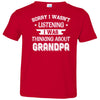 Sorry Not Listening Thinking About Grandpa Funny Kids Youth Youth Shirt | Teecentury.com