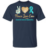 Peace Love Cure Ovarian Cancer Awareness T-Shirt & Hoodie | Teecentury.com