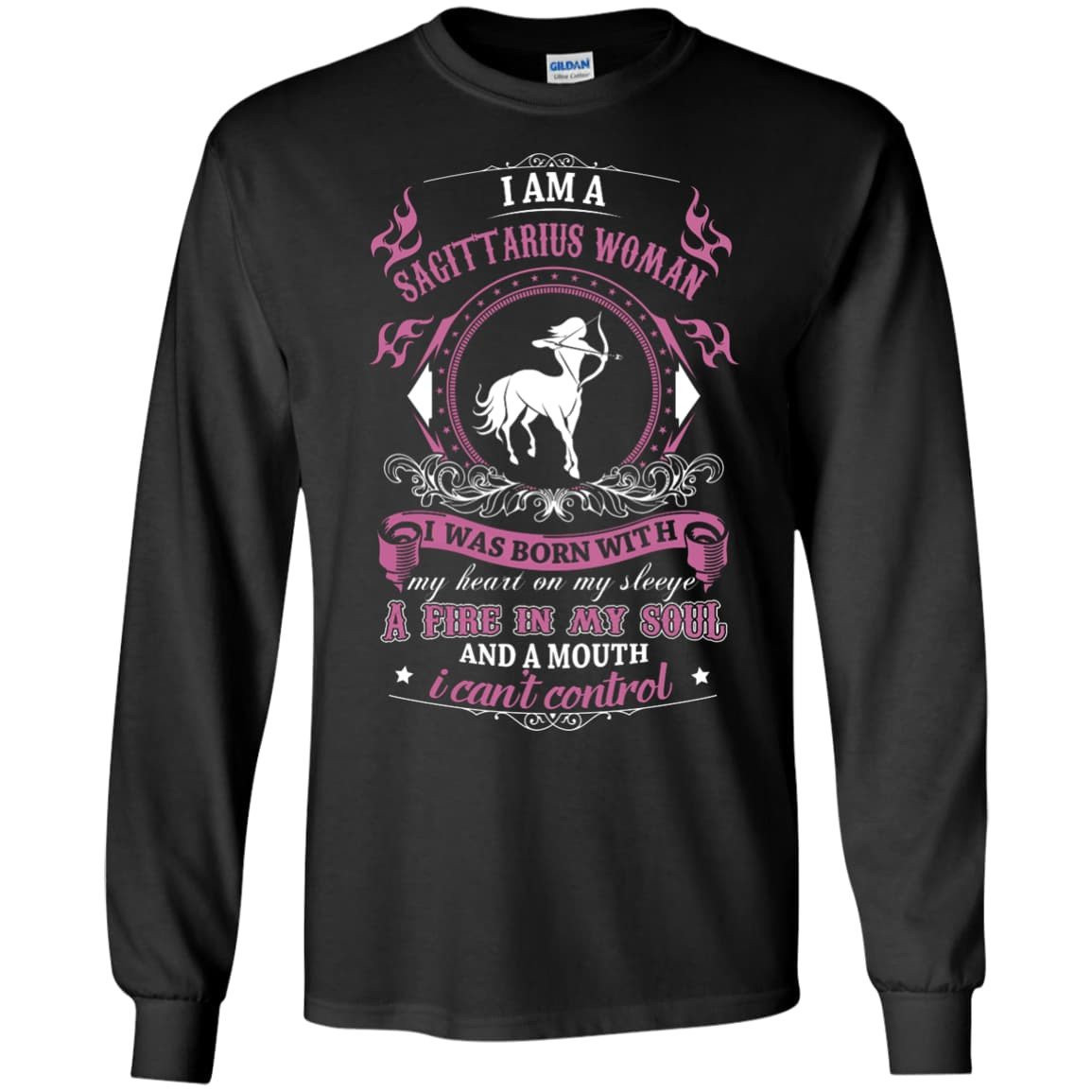 I Am A Sagittarius Woman I Was Born With T-Shirt & Hoodie | Teecentury.com