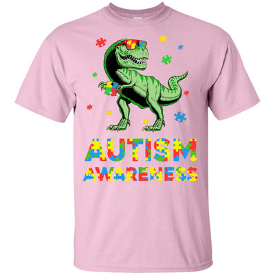 Dinosaur Puzzle Autism Awareness For Boys Girls Youth Youth Shirt | Teecentury.com