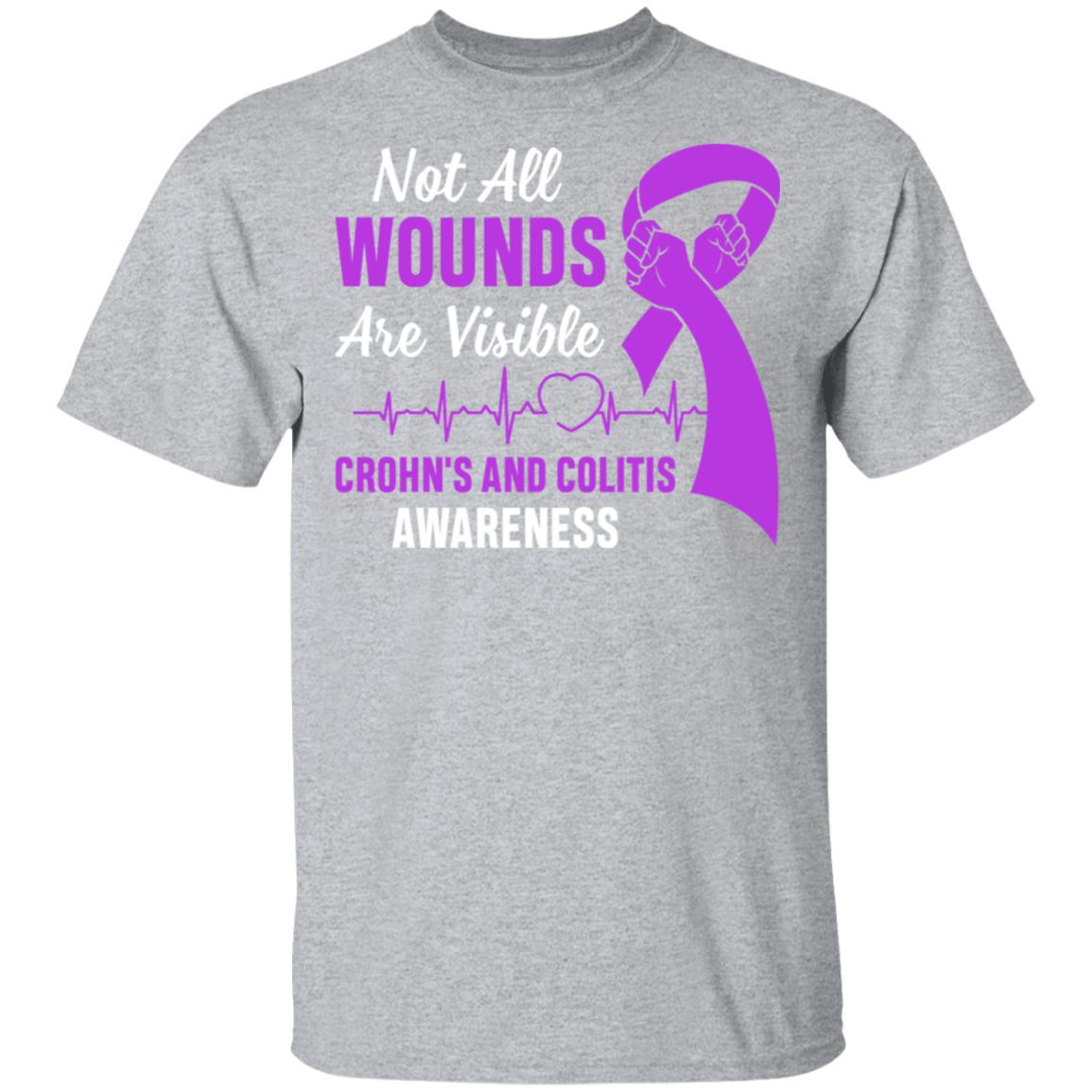 Crohn's And Colitis Awareness Not All Wounds Are Visible T-Shirt & Hoodie | Teecentury.com