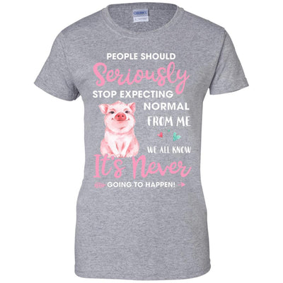 People Should Stop Expecting Normal From Me Pig T-Shirt & Tank Top | Teecentury.com