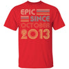 Epic Since October 2013 Vintage 9th Birthday Gifts Youth Youth Shirt | Teecentury.com
