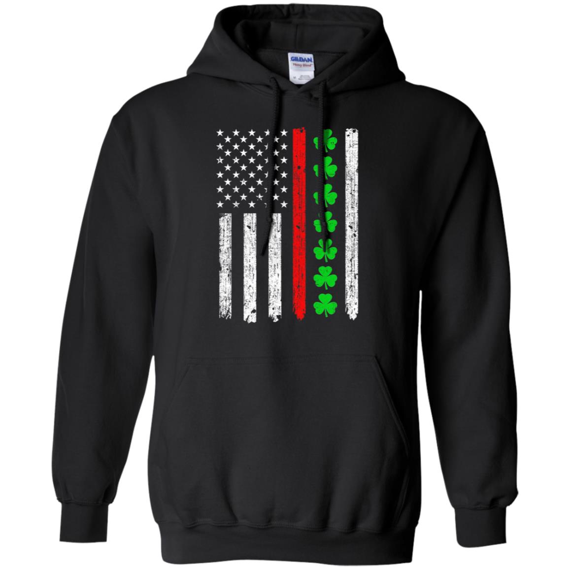 Thin Red Line Shamrock Irish St Patricks Day Fireman T-Shirt & Hoodie | Teecentury.com