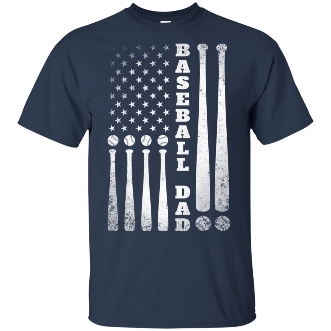 American Flag Vintage Baseball Dad Father's Day T-Shirt & Hoodie | Teecentury.com