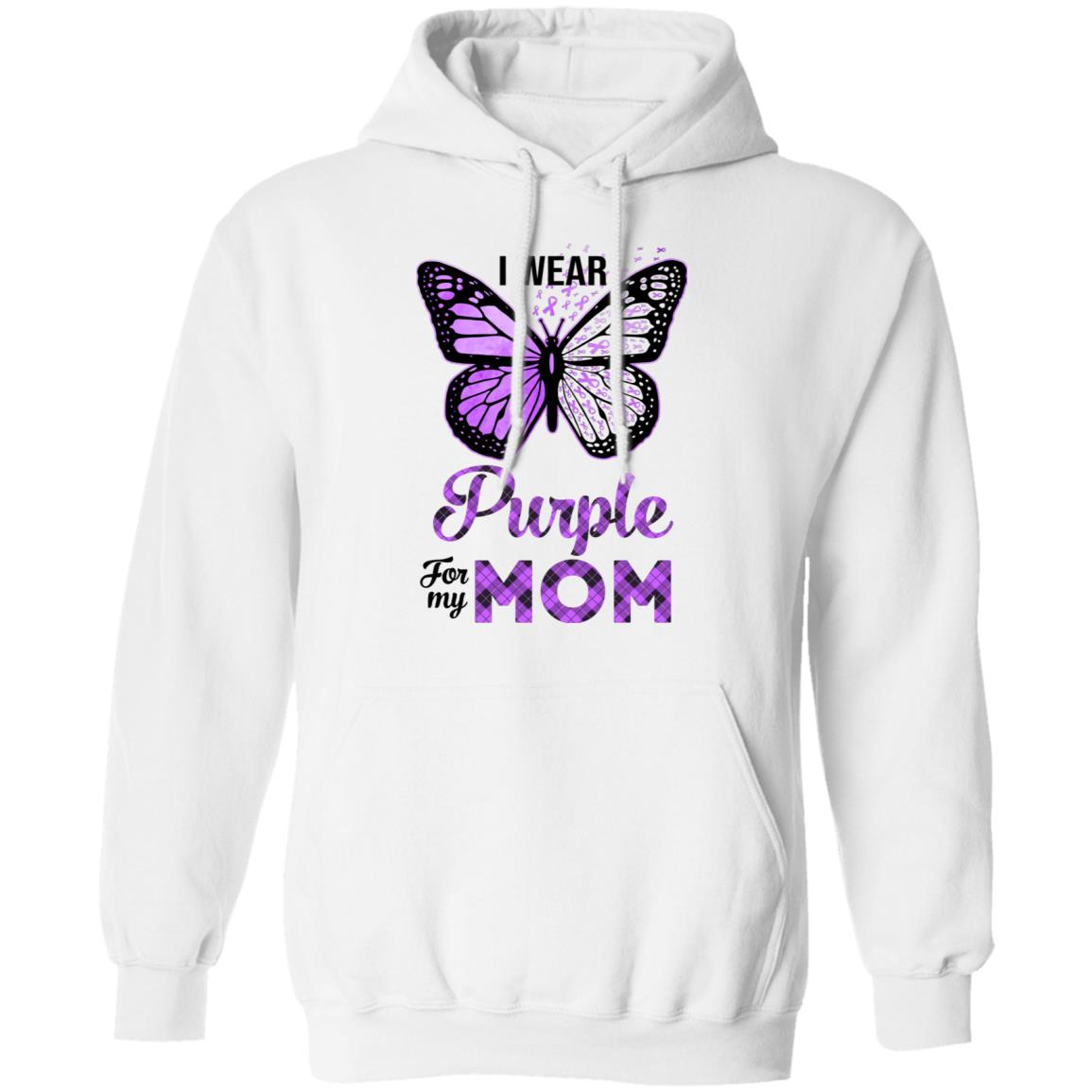 I Wear Purple For My Mom Butterfly Alzheimer's Awareness T-Shirt & Hoodie | Teecentury.com