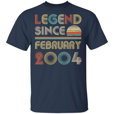 Legend Since February 2004 Vintage 18th Birthday Gifts T-Shirt & Hoodie | Teecentury.com