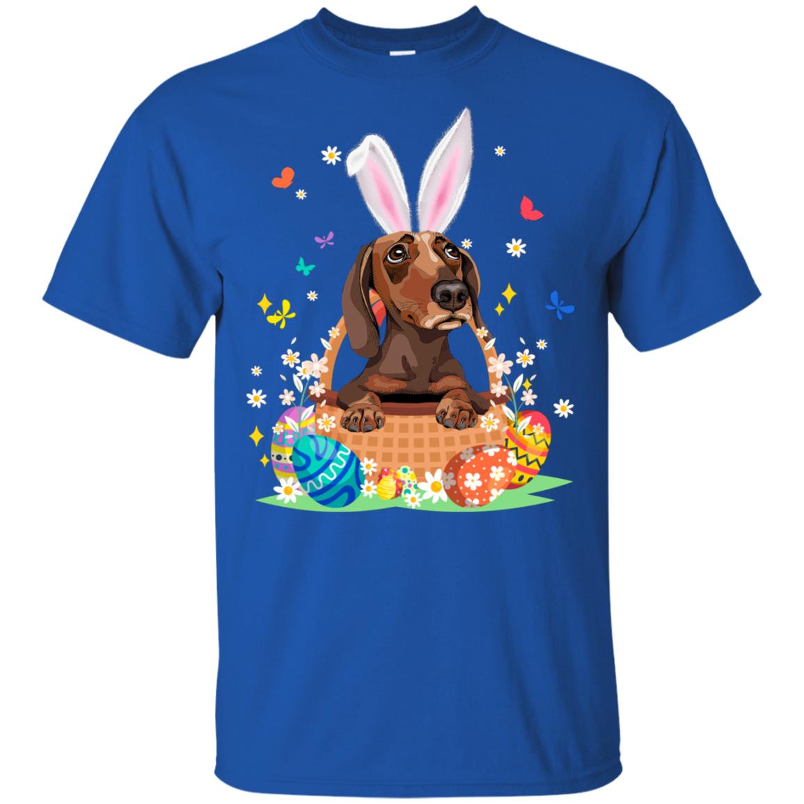 Dachshund Bunny Hat Rabbit Easter Eggs T-Shirt & Hoodie | Teecentury.com