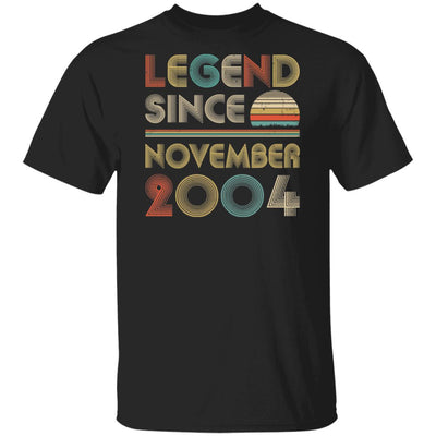 Legend Since November 2004 Vintage 18th Birthday Gifts T-Shirt & Hoodie | Teecentury.com