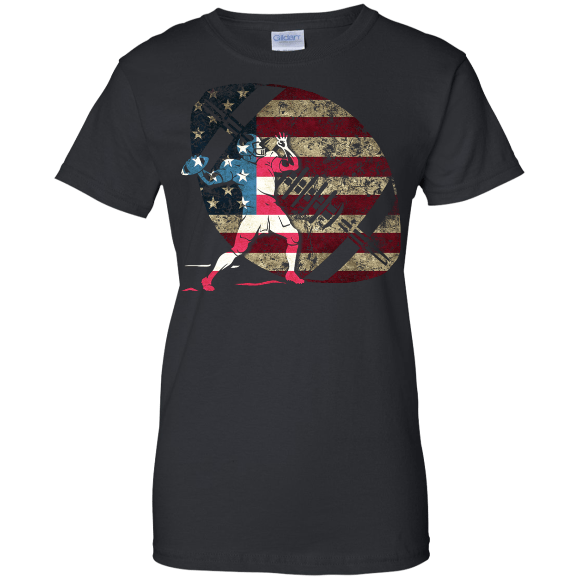 Quarterback Football America Flag T-Shirt & Hoodie | Teecentury.com
