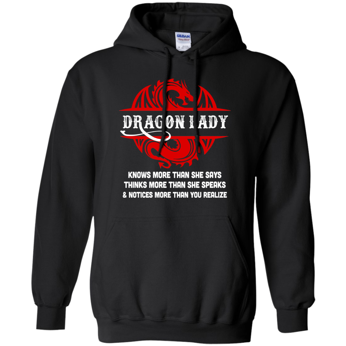 Dragon Lady Knows More Than She Says Thinks Speaks Notices T-Shirt & Hoodie | Teecentury.com