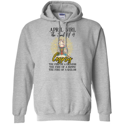 April Girl The Soul Of A Gypsy Funny Birthday Gift T-Shirt & Tank Top | Teecentury.com