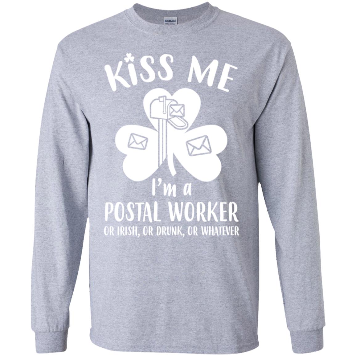 Kiss Me Im A Postal Worker Irish Drunk St Patricks Day T-Shirt & Hoodie | Teecentury.com