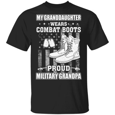 My Granddaughter Wears Combat Boots Proud Military Grandpa T-Shirt & Hoodie | Teecentury.com