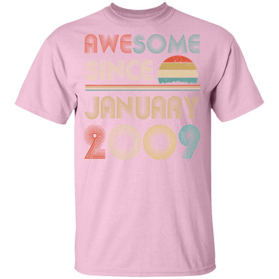 Awesome Since January 2009 Vintage 13th Birthday Gifts Youth Youth Shirt | Teecentury.com