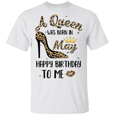 Born In May Girl Leopard High Heels Birthday Women Gift T-Shirt & Tank Top | Teecentury.com