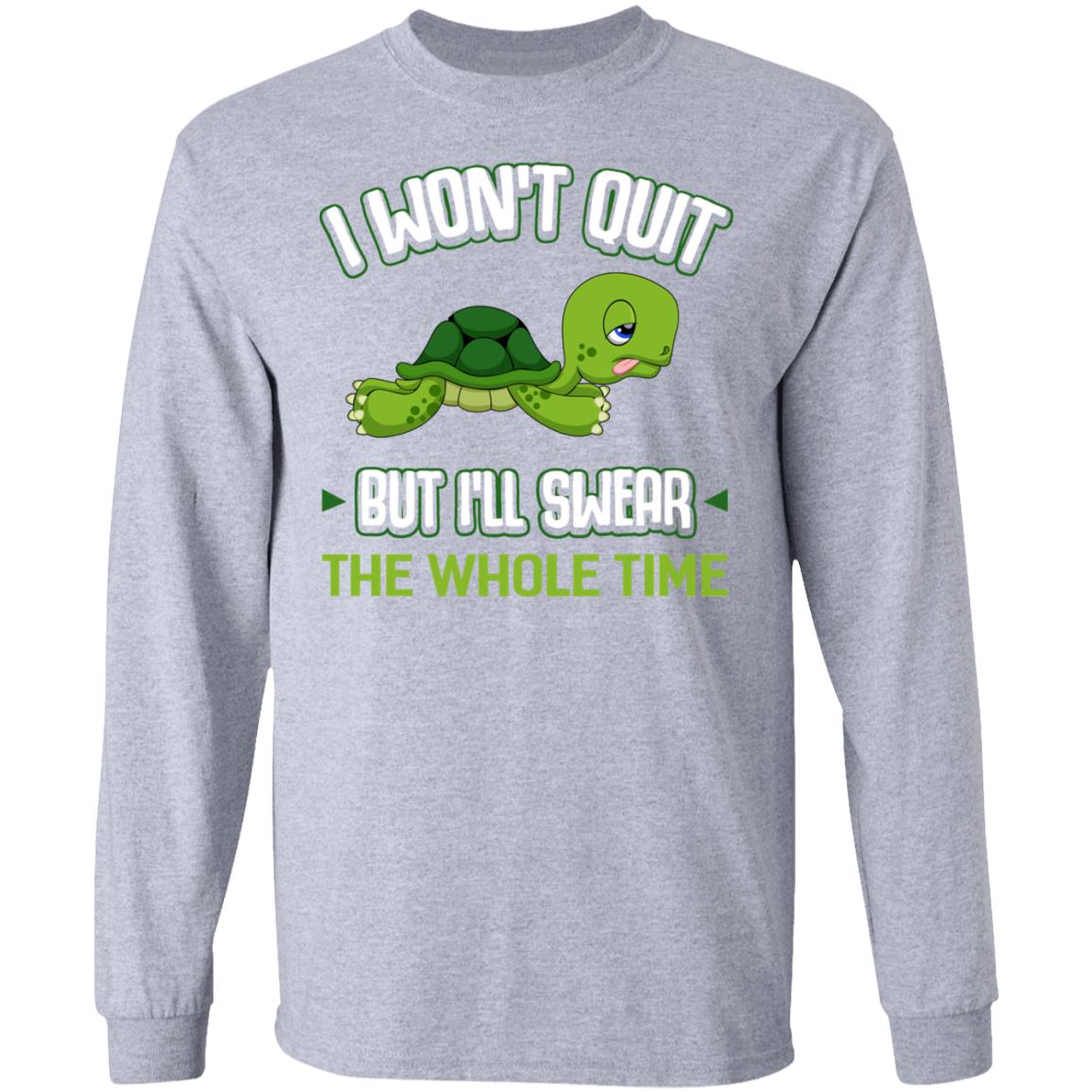 I Won't Quit But I'll Swear The Whole Time Funny Running T-Shirt & Tank Top | Teecentury.com