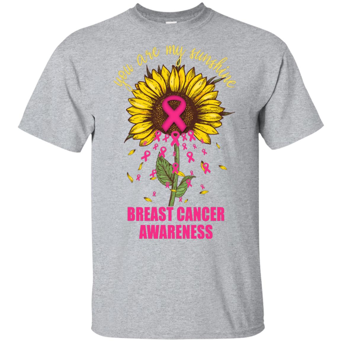Sunflower You Are My Sunshine Breast Cancer Awareness T-Shirt & Hoodie | Teecentury.com