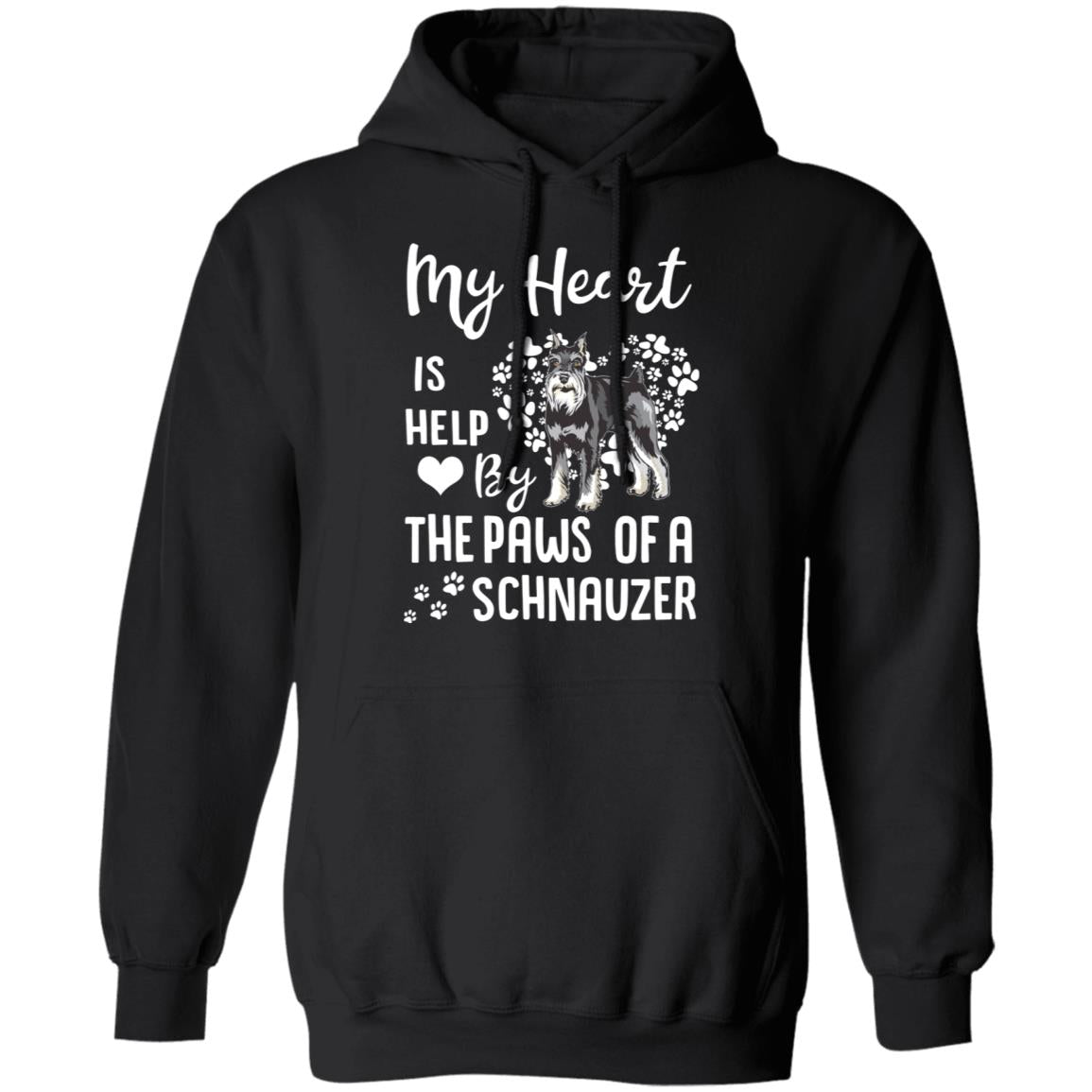 My Heart Is Held By The Paws Of A Schnauzer Lover T-Shirt & Hoodie | Teecentury.com