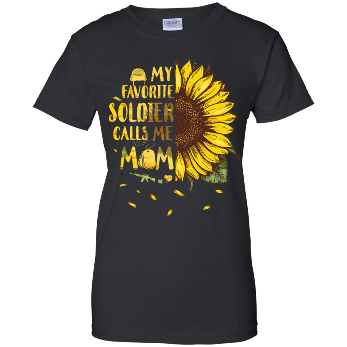 Sunflower My Favorite Soldier Calls Me Mom Mothers Day Gift T-Shirt & Hoodie | Teecentury.com