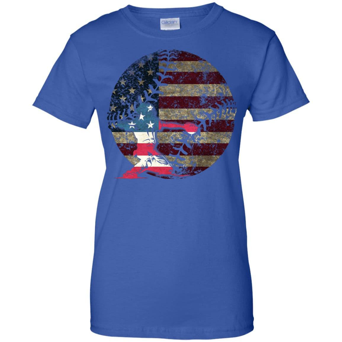 Catcher Baseball America Flag T-Shirt & Hoodie | Teecentury.com