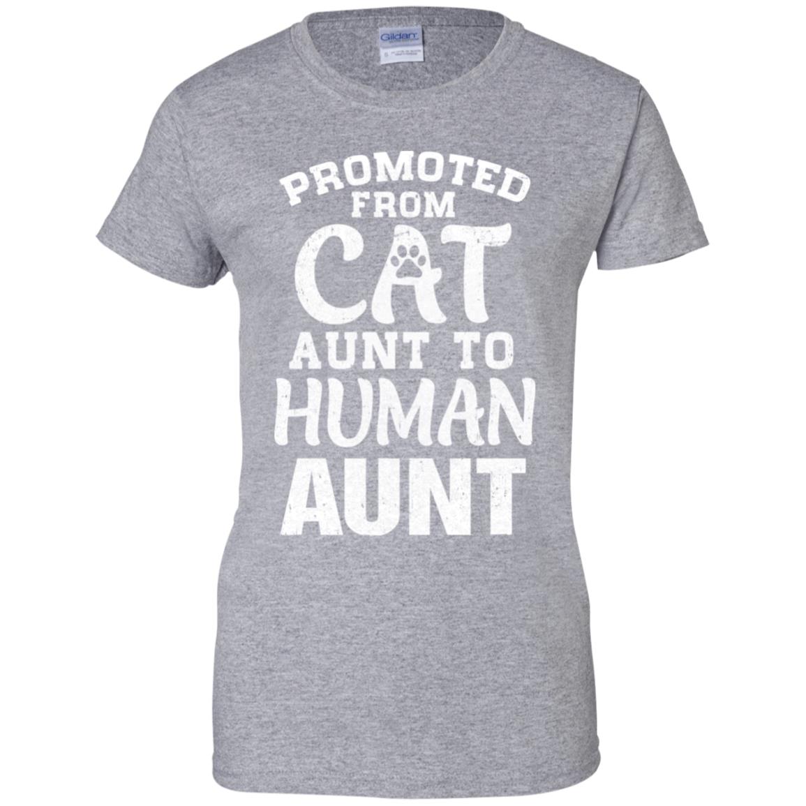 Promoted From Cat Aunt To Human Aunt Gifts T-Shirt & Hoodie | Teecentury.com