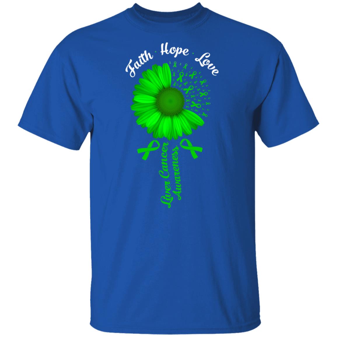 Faith Hope Love Green Liver Cancer Awareness T-Shirt & Hoodie | Teecentury.com