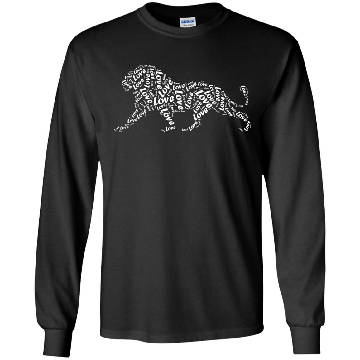 I Love Lion T-Shirt Word Graphic Tee T-Shirt & Hoodie | Teecentury.com