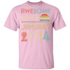 Awesome Since January 2014 Vintage 8th Birthday Gifts Youth Youth Shirt | Teecentury.com