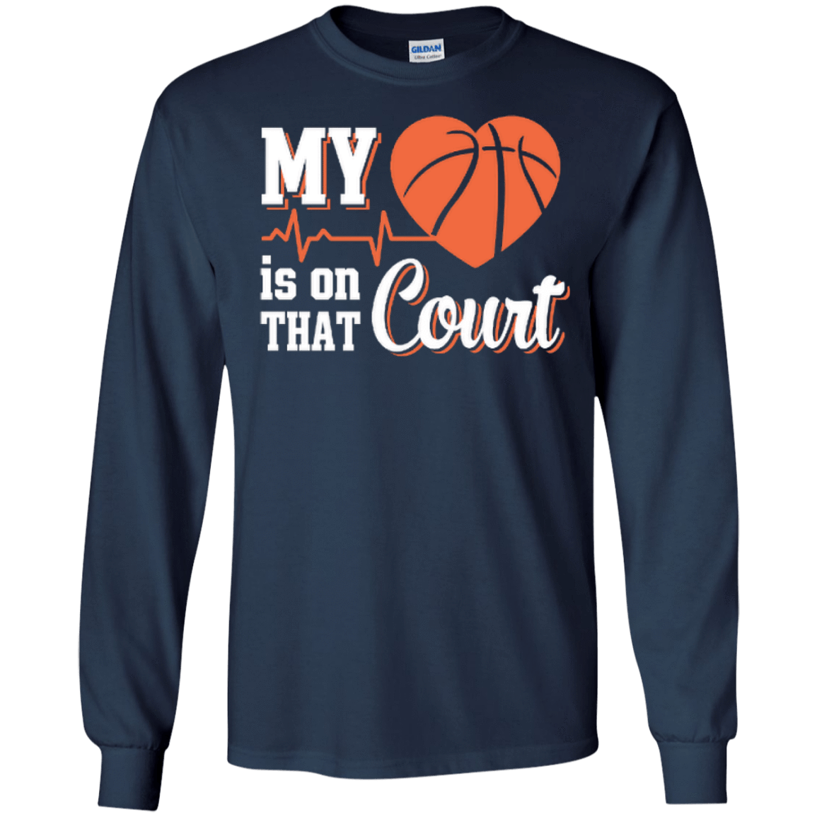 My Heart Is On That Court Basketball T-Shirt & Hoodie | Teecentury.com