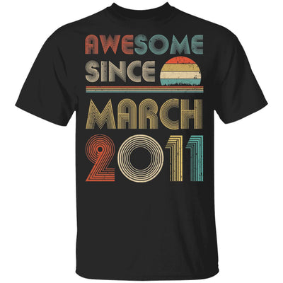 Awesome Since March 2011 Vintage 11th Birthday Gifts Youth Youth Shirt | Teecentury.com