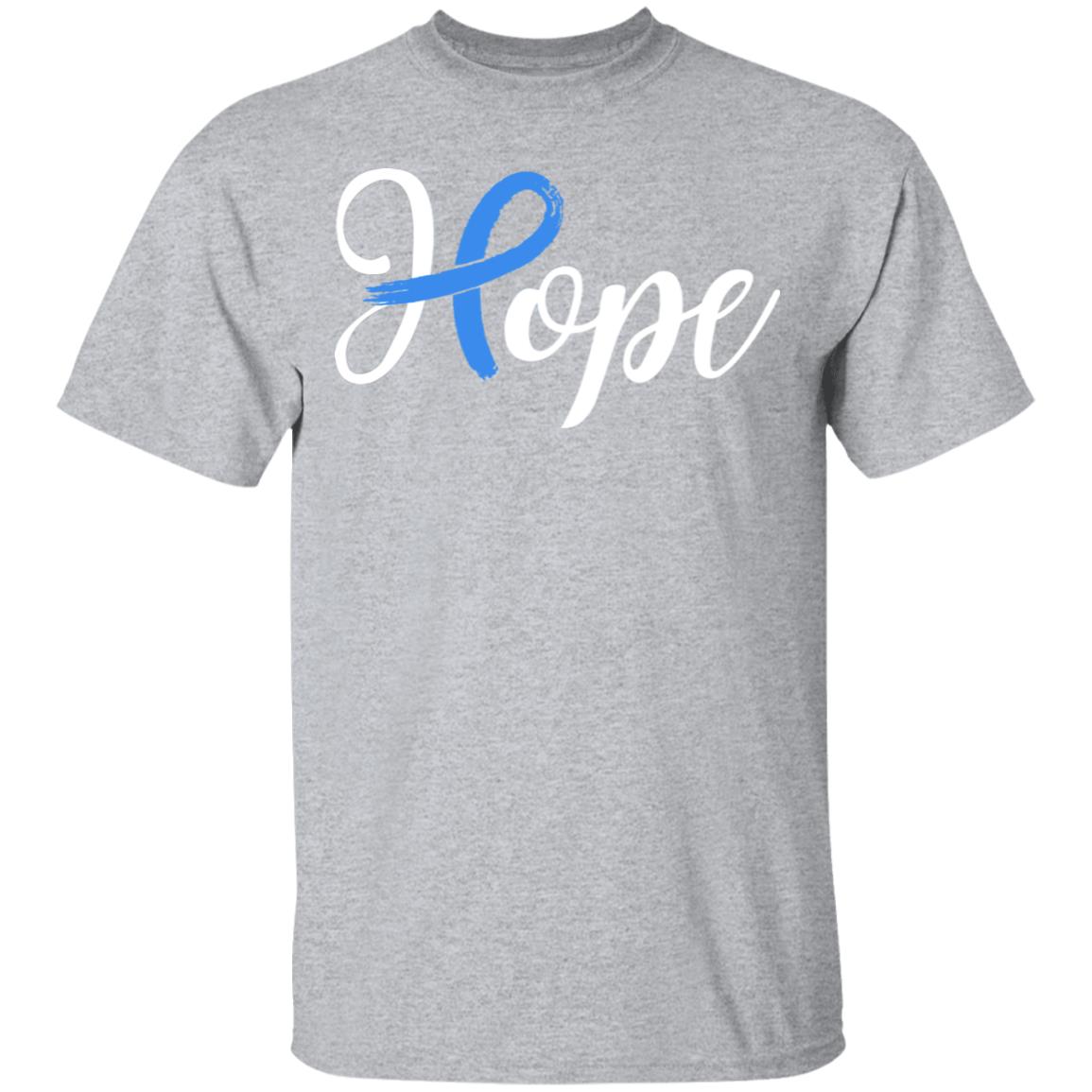 Colon Cancer Awareness Blue Ribbon Hope T-Shirt & Hoodie | Teecentury.com