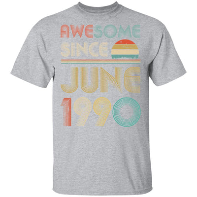 Awesome Since June 1990 Vintage 32th Birthday Gifts T-Shirt & Hoodie | Teecentury.com