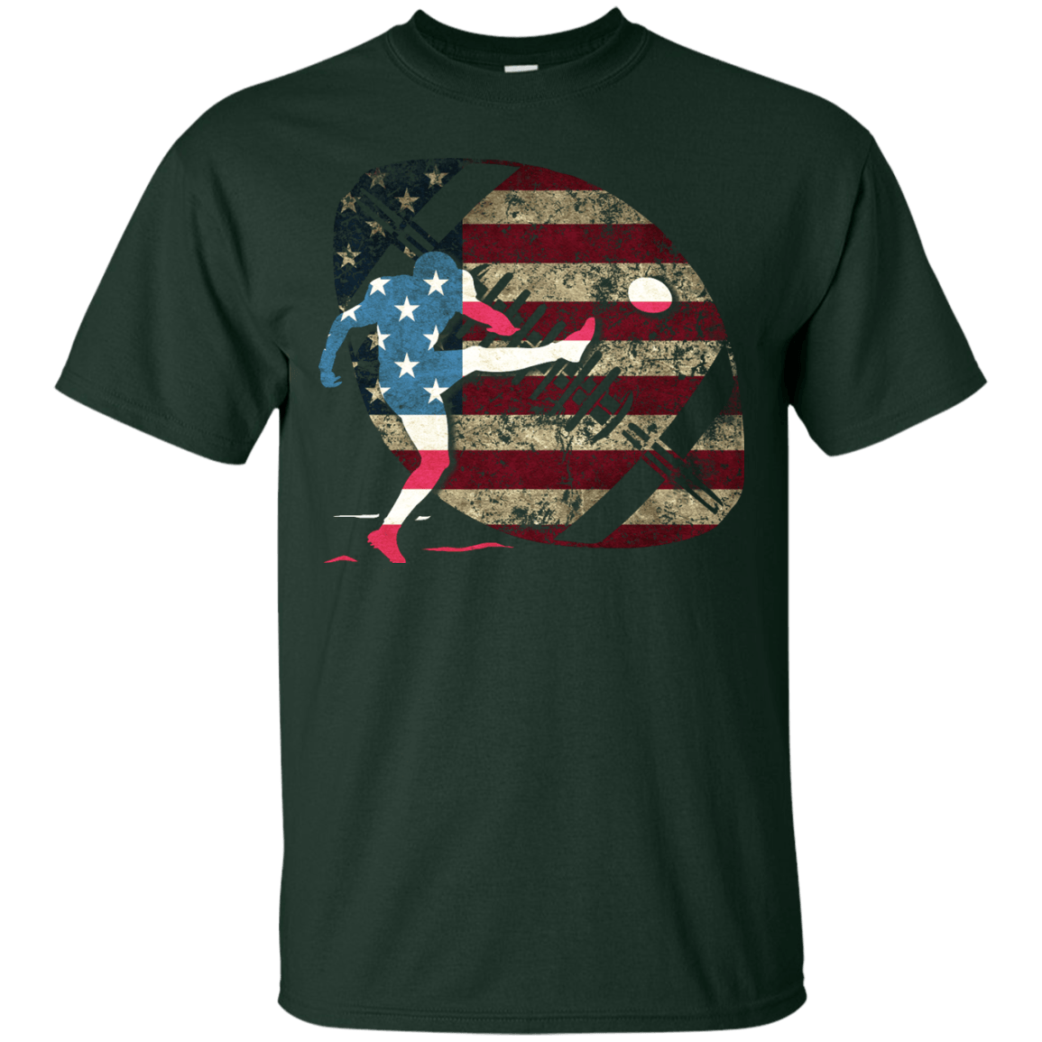 Kicker Football America Flag T-Shirt & Hoodie | Teecentury.com