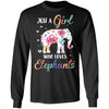 Just A Girl Who Loves Elephants Cute Elephant Lover T-Shirt & Hoodie | Teecentury.com