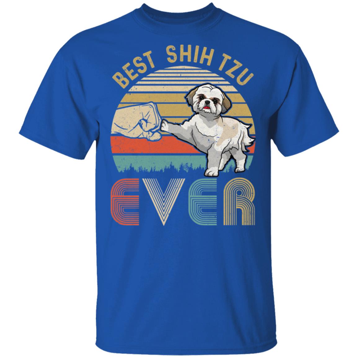 Vintage Best Shih Tzu Dad Ever Bump Fit Funny Dad Gifts T-Shirt & Hoodie | Teecentury.com