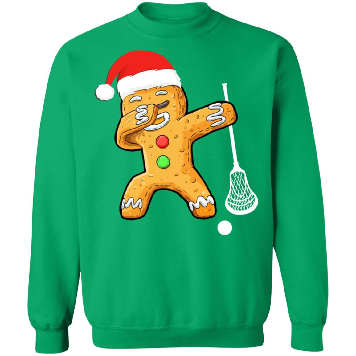 Dabbing Gingerbread Santa Lacrosse Christmas Pajama Gifts T-Shirt & Sweatshirt | Teecentury.com