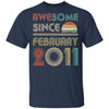Awesome Since February 2011 Vintage 11th Birthday Gifts Youth Youth Shirt | Teecentury.com